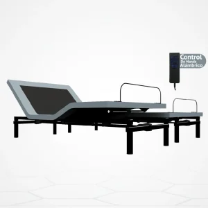 Cama Eléctrica Ajustable Easy Bed Control Alámbrico Gris Plomo /200x200/ KING-Dividida / Sin Colchon