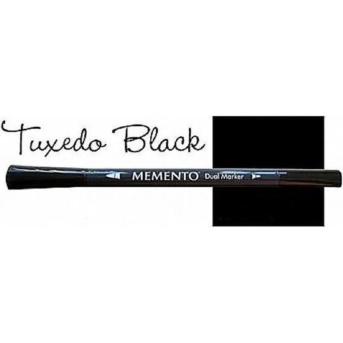 Memento Dual-tip Marker Tuxedo Black / Marcador Doble Punta Negro - Imagen 2