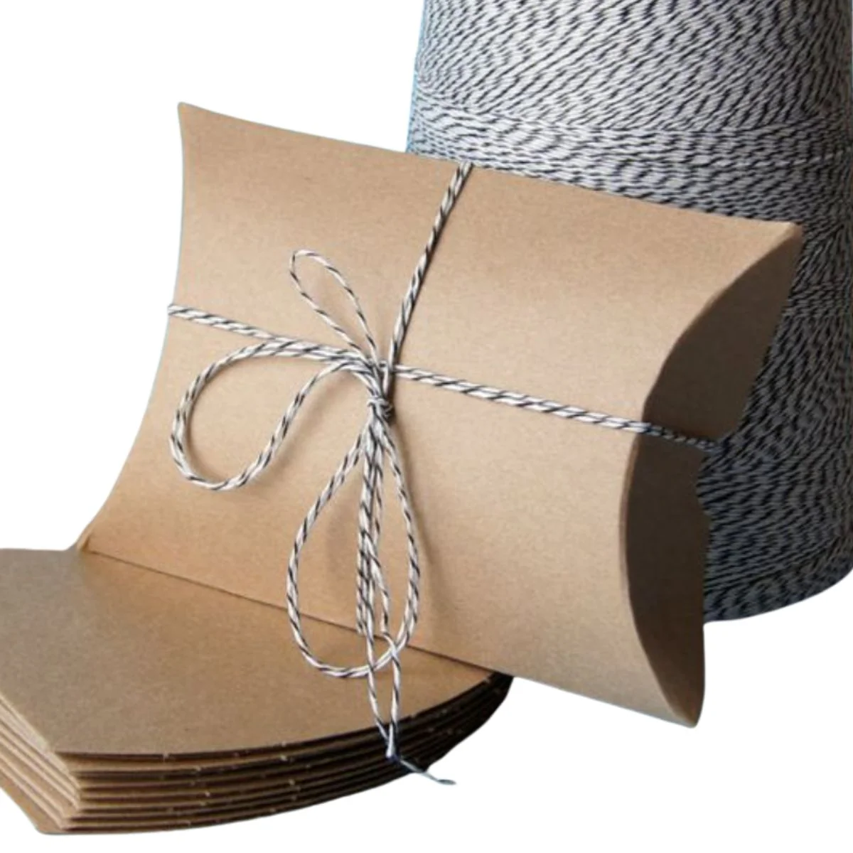 Kraft Pillow Boxes / 10 Cajitas de Almohada Listas Para Armar - Imagen 4