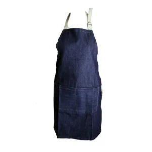 Delantal en indigo con reata JE02