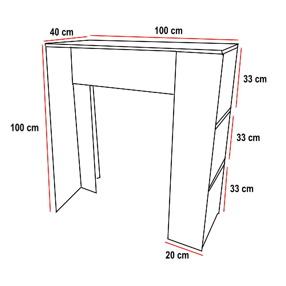 Barra de Cocina 101.5x100x40cm Madera + 2 Sillas Bar Madrid - Imagen 6