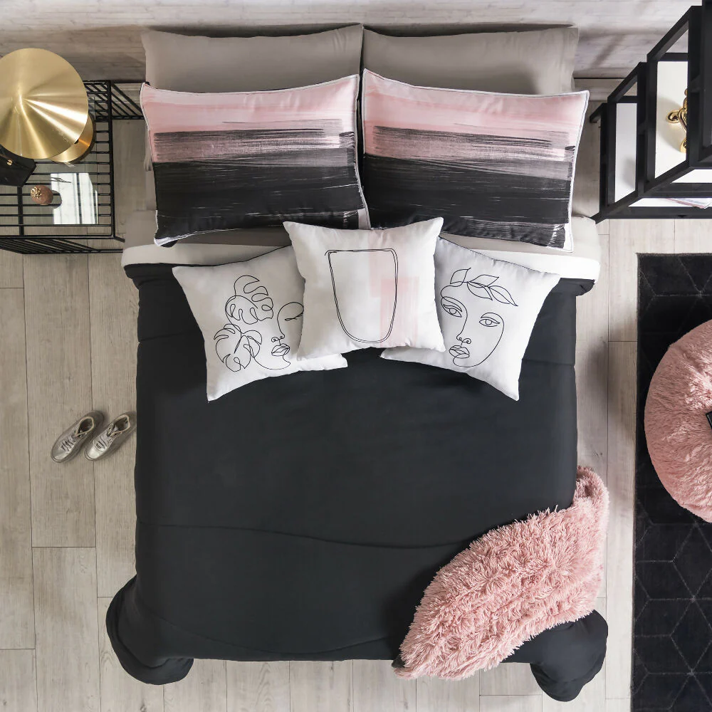 Juego de Edredón Art para cama King, Incluye 2 Fundas y 3 Cojines