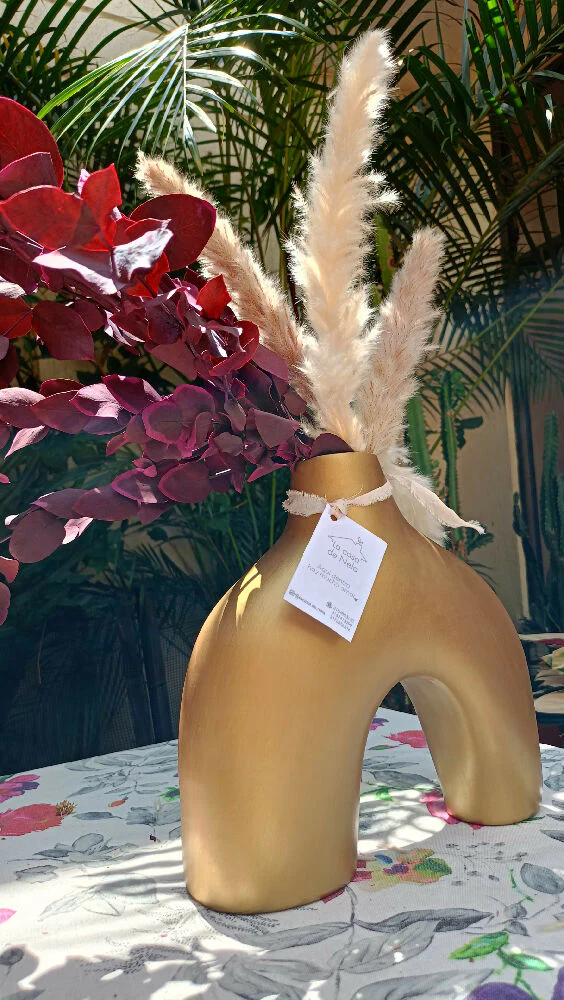 Florero Esencia dorado en cerámica - Imagen 2