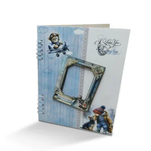 Álbum Niño Oso-01 (24cm x 32cm) Color Blanco y Azul