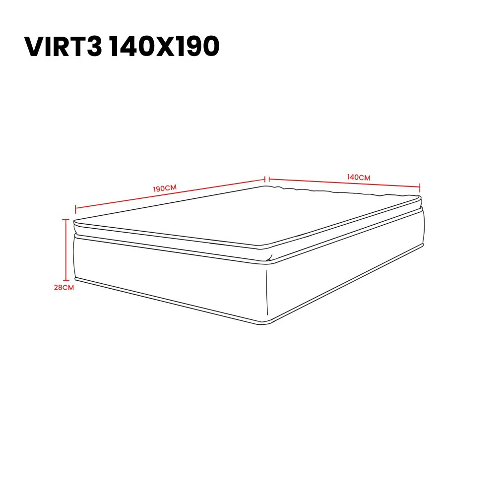 Combo Para Habitación Bruno, Incluye Cama Doble y Colchon 140x190 - Imagen 8