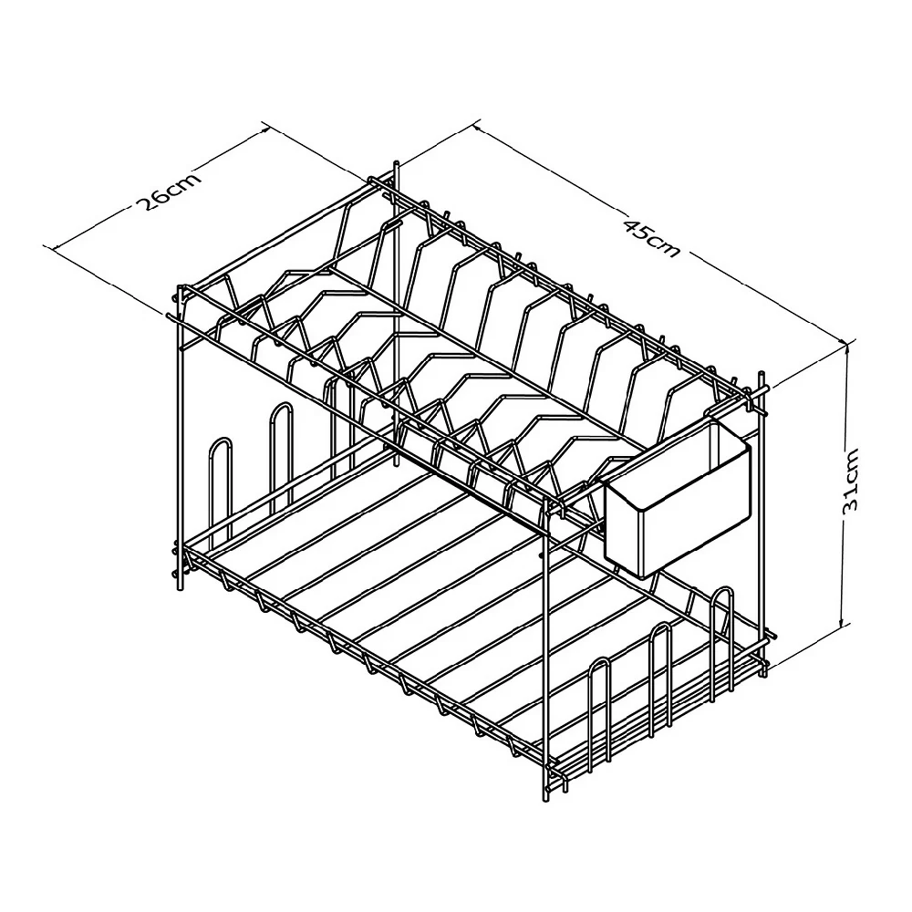 Locero italiano 2 niveles con cubiertero blanco - Imagen 4