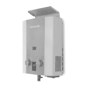 Calentador De Paso Gas Natural 5.5 Lt Tiro Natural Challenger, Color Blanco