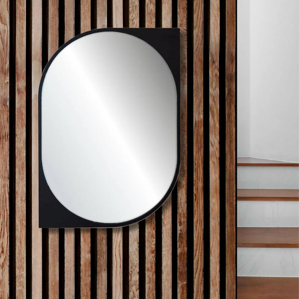 Espejo de pared en mdf fixer negro - Imagen 2