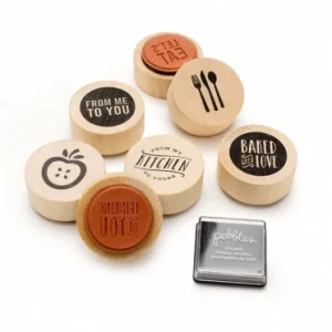 Wood Stamps From My Kitchen To Yours / Kit de Sellos de Madera Frases de Cocina