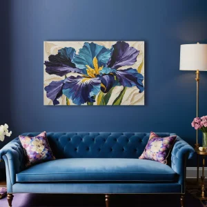 Lienzo Arte Floral Abstracto Estilo Óleo 93x60Cm