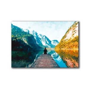 Cuadro Decorativo Oleo Muelle M 70x45 cm - Impresion en Tela