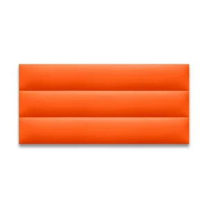 Cabecero Queen 160x60 Modulos Horizontales Naranjado Sintetico