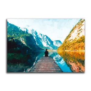 Cuadro Decorativo Oleo Muelle XL 120X80 cm - Impresion en Tela