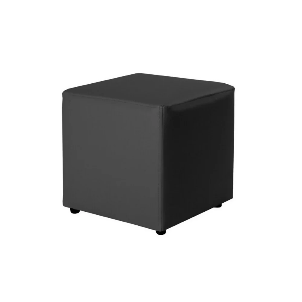 Puff Decorativo 40x40 Negro Sintetico