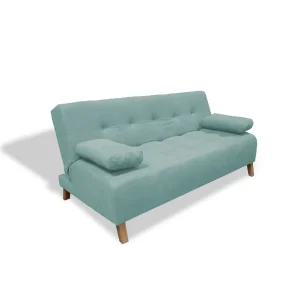 Sofacama Egli 3 Posiciones Reclinable Menta + Cojines