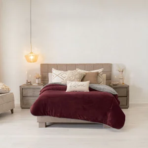 Cobija Invernal Tinto, para cama Sencilla y Doble, de 180x220 cm