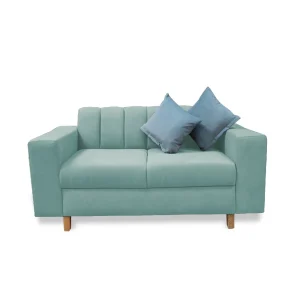 Sofa Noah 2 Puestos Menta + Cojines