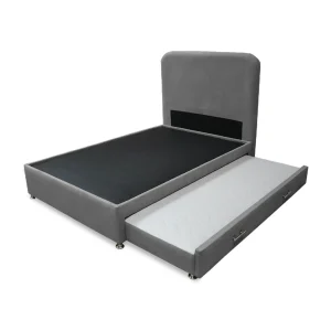 Cama Tarima Nido Comfort 120 Semidoble mas Espaldar Gris