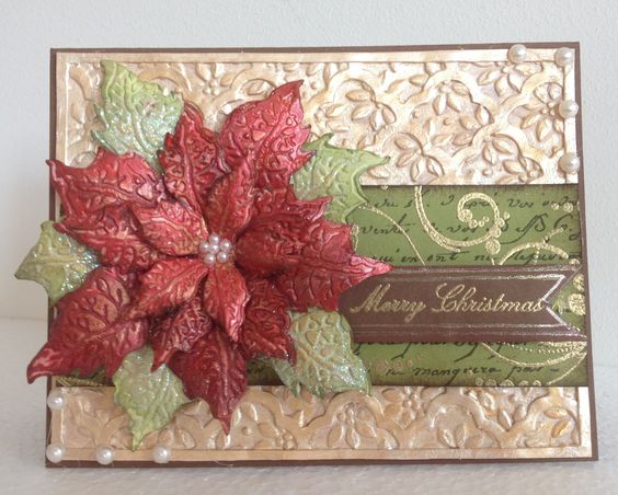 Layered Poinsettia Dies and Emboss / Suaje y Realce Flor Navideña - Imagen 6
