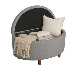 Puff Media Luna (42x100x40) gris