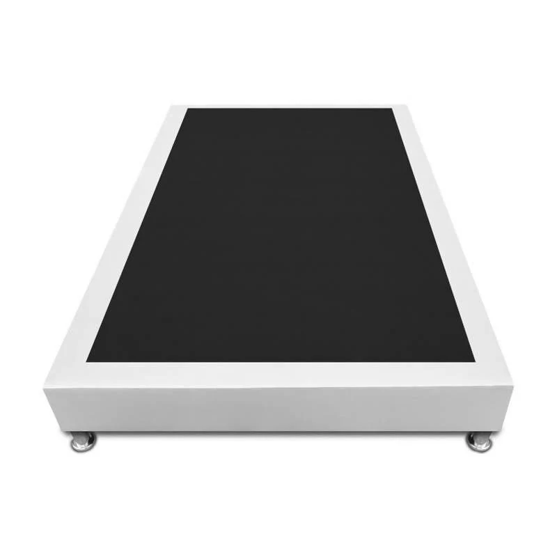 Base Cama Sommier 100x190 Microfibra Blanco - Imagen 3