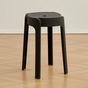 Butaco Apilable Maison, Color Negro, Diseño Moderno