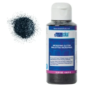 Black Microfine Glitter / Diamantina Ultra Fina Negra