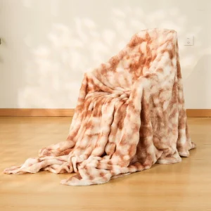 Cobija Alaska Multicolor - Blanco Con Café 180 cm x 200 cm