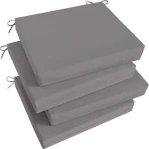 Cojin Cuadrado Para Silla 42x42x5 Gris x4und