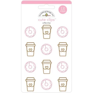 Cream & Sugar Coffee Shop Cute Clips / Clips de Cafe y Donas