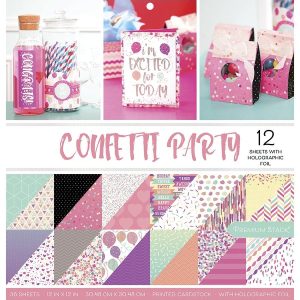Confetti Party Holographic Foil Paper 12" / Block de Papel Doble Cara Confetti Holográfico