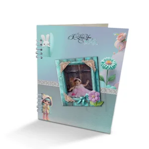 Álbum Niña Flor Verde-02 (24cm x 32cm) Color Verde