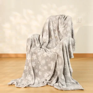 Cobija Christmas Blanket – Copos de Nieve Grises 180 cm x 200 cm