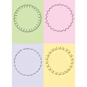 Stitched Circles Embossing Folders / Folders de Grabado Circulos con Costura