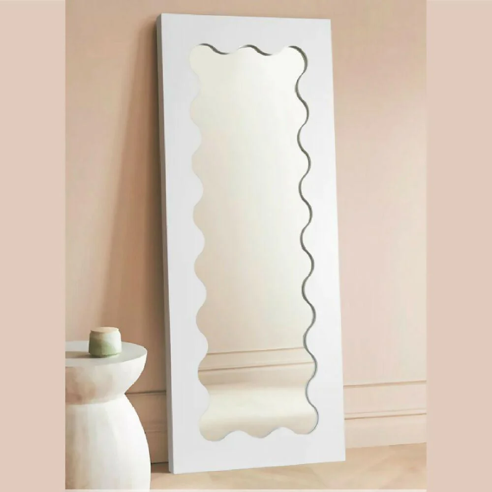 Espejo Ondulado de Piso - Blanco - 60 x 150 cm. - Imagen 2