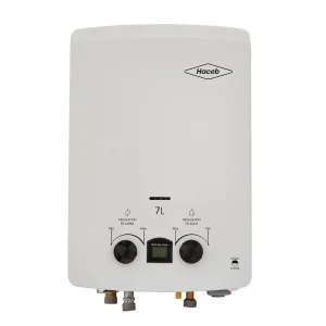 Calentador de agua Haceb de paso a gas natural tiro natural 7 litros blanco