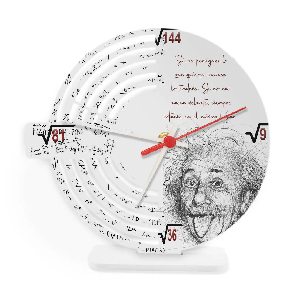 Reloj de Mesa Esco-Albert Día 21cm Blanco - Imagen 3