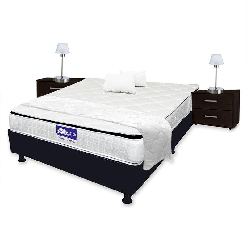 Combo Colchón Brisa Pillow 100 X 190 + base Cama + Protector + 1 Almohada - Imagen 2