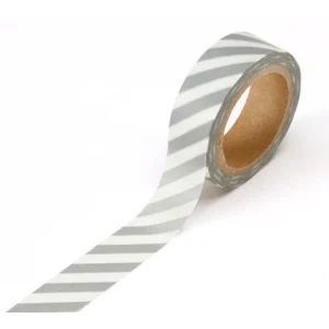 Washi Tape White with Silver / Cinta Adhesiva