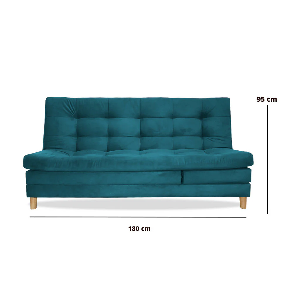 Sofa Cama Kalin Cinco Posiciones Turquesa Mas Cojines - Imagen 5