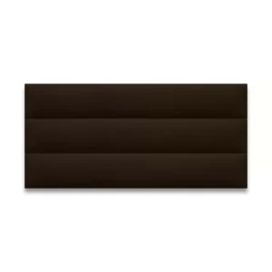 Cabecero Sencillo 100x60 Modulos Horizontales Chocolate Sintetico