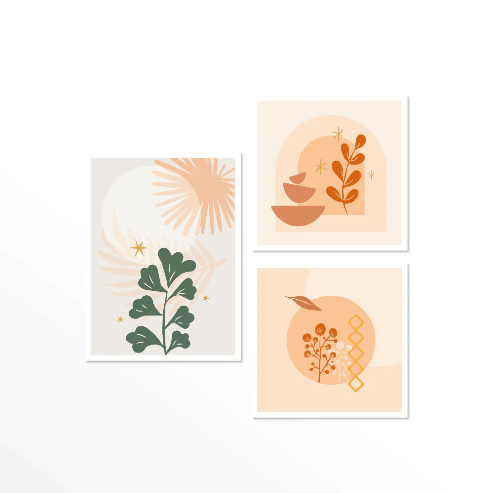 Tríptico Cute Boho 30 cm x 40 cm