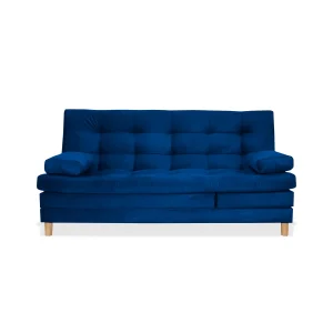 Sofa Cama Kalin Cinco Posiciones Azul Petroleo Mas Cojines