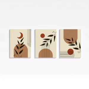 Tríptico Brown Vibes Boho 30 cm x 40 cm