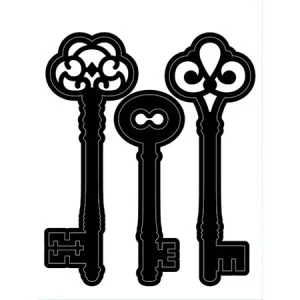 Keys Die Embossing Folders / Suaje de Corte y Realce Llaves Antiguas