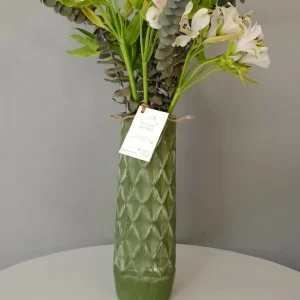 Florero Toscana Verde Vintage en cerámica