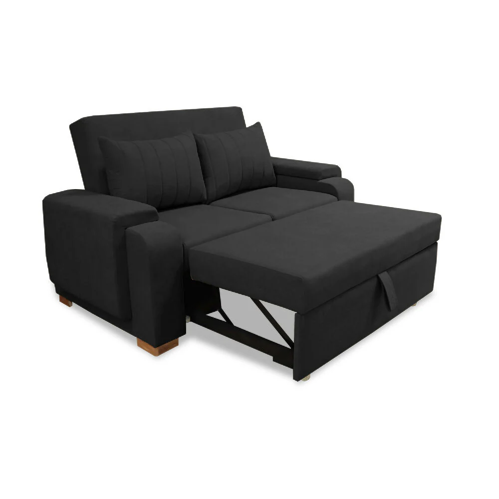 Sofacama Hartmann Multifuncional Carrito Reclinable Negro - Imagen 5
