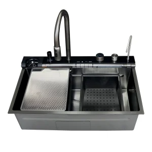 Lavaplatos Kanji 75x46x22 Acero 304 Nano Black