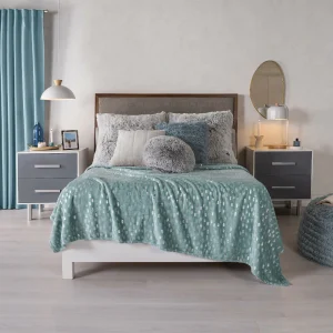 Cobija Ligera Celeste, para cama Sencilla y Doble, de 180x220 cm