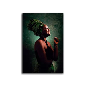 Cuadro Decorativo Mujer Afro XL 120X80 cm - Impresion en Tela